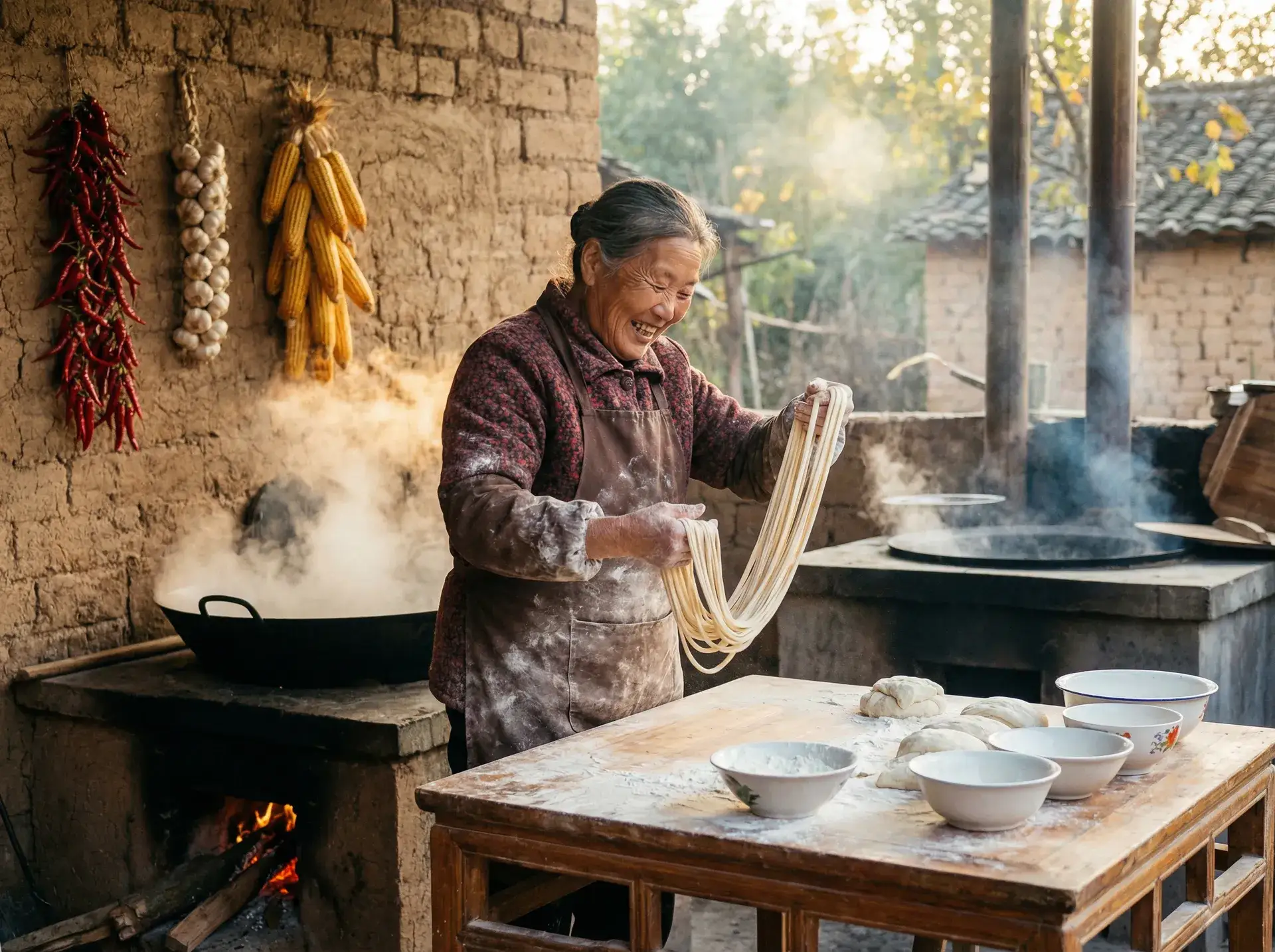 农家大嫂手擀面 - 禁忌灌满闺乖女H 乡村美食